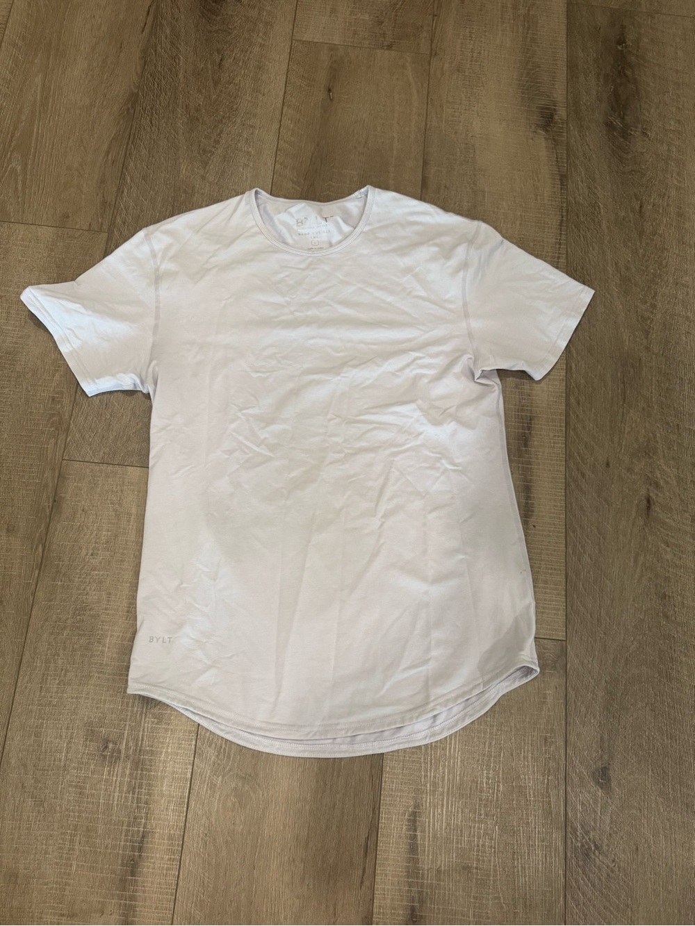 Men's Light Purple Crew Neck Short-Sleeve Shirt
